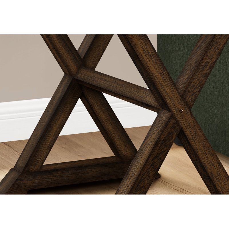 Table d'appoint carrée transitionnelle pour chambre à coucher / salon, table de chevet en placage brun, extrémité spacieuse facile à assembler