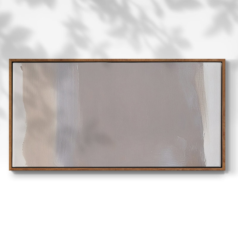 Série abstraite-DCCXLIX- Toile tendue avec châssis tendue, prête à être accrochée, H 17 po x l 33 po, Noyer
