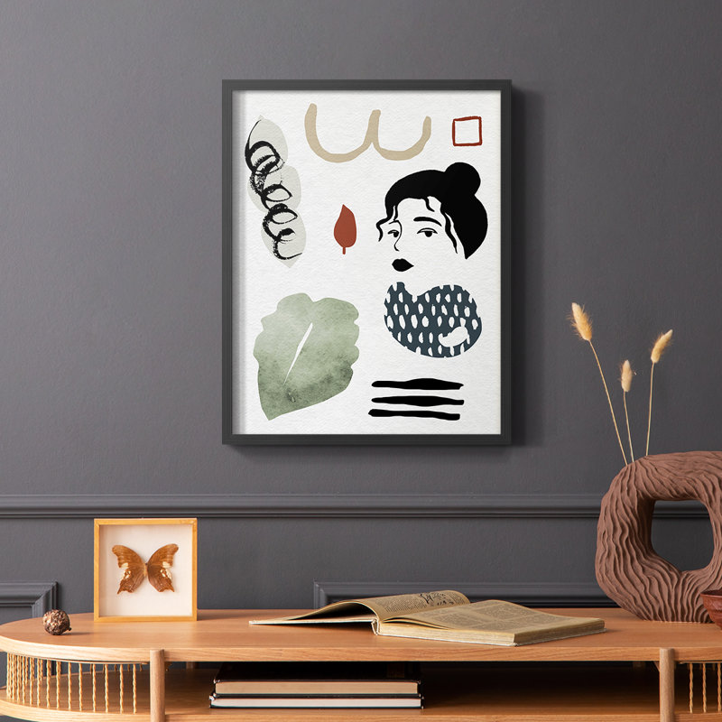 Collection encadrée Mindfulness IV, impression sur bois massif, Noir, H 10 po x l 8 po