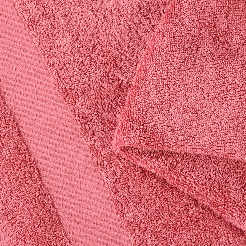 Kendell Egyptian Cotton Quick Drying Medium Weight Solid 6 Piece Hand Towel Set, Sandy Rose