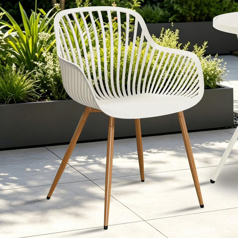 Rimini Patio Dining Armchair, Off-White