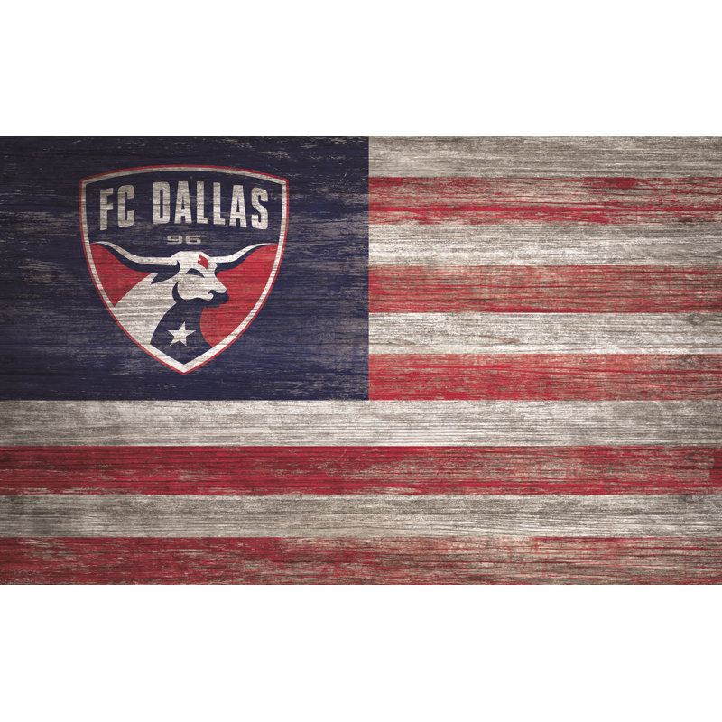 Décoration murale drapeau vieilli, FC Dallas