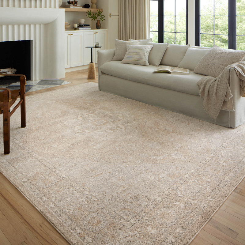 Tapis beige / argenté Newmarket Loloi II Odette, Rectangle 9 pi 2 po x 13 pi