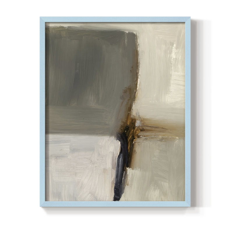 "Neutralité segmentée I", Bleu, H 15 po x l 12 po