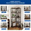 5 Tier Corner Bookshelf With Rgb Light, Wooden Storage Rack, Display Shelf Bookcase