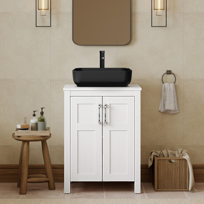 Kreutzer 24.4'' Single Bathroom Vanity with Manufactured Wood Top