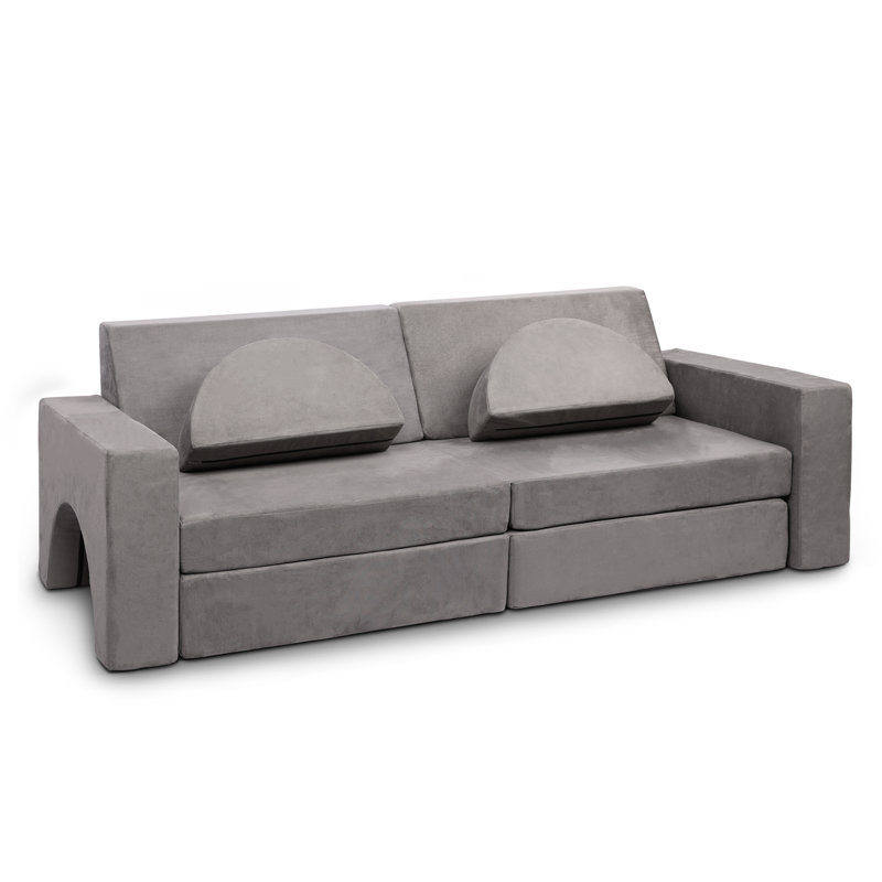 Modular Sectional Sofa for Kids 8-Piece, Gray