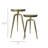 Brass and Marble End Table Set