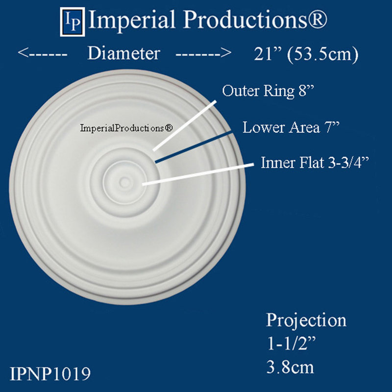 21'' H x 21'' W x 1.5'' D Composite Ceiling Medallion