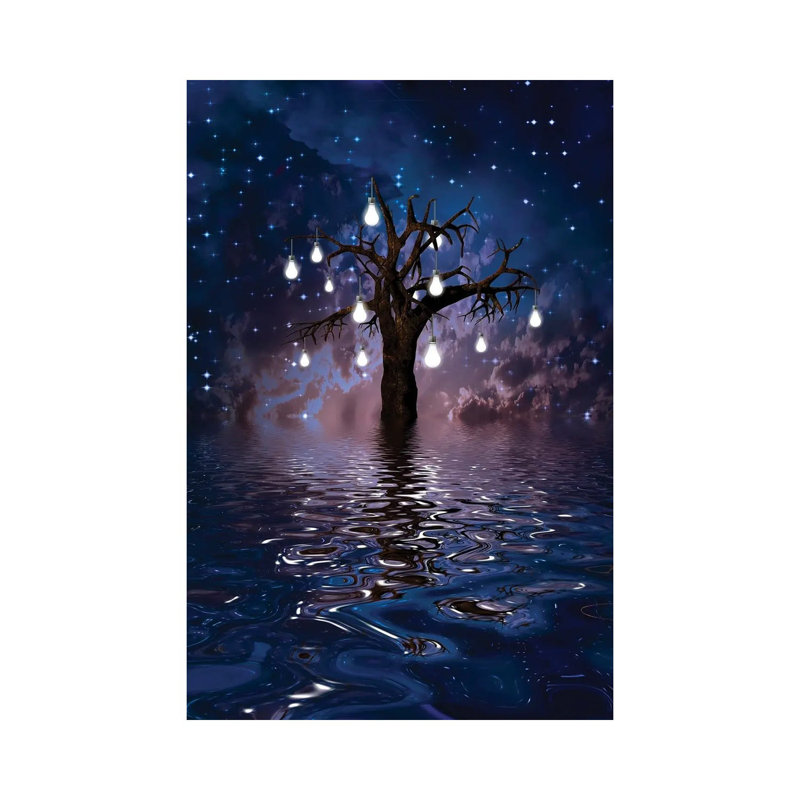Light Bulbs On Branches by Bruce Rolff - Wrapped Canvas Print, 20.32 cm H x 30.48 cm W