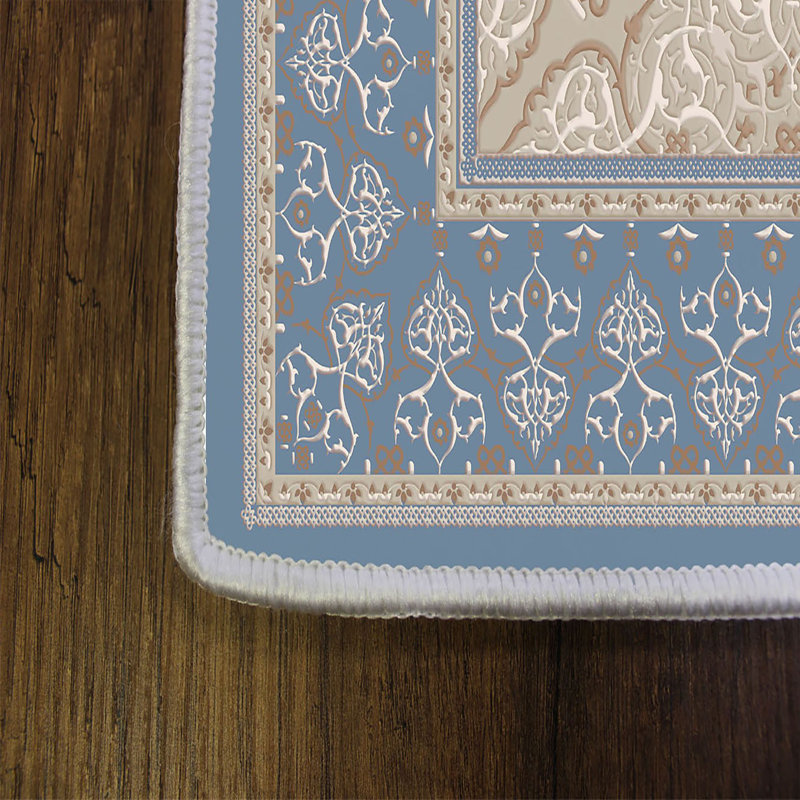 Stylish Hall Carpet (3.3 x 6.6 ft), 100% Polyester, 0.3 in Pile Height | Antibacterial, Non-Slip PVC Felt Dot Underside | Machine Washable, 3D Digital Print, Durable & Easy to Clean | Perfect for Entryway & Living Areas