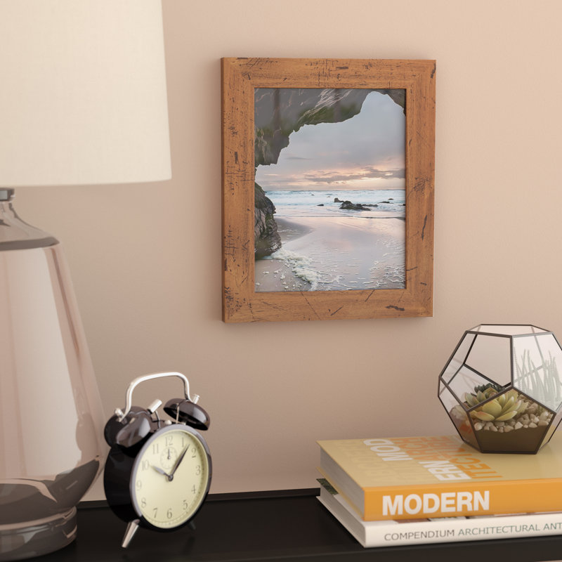 Cadre photo mat simple, Noyer brun clair, 24 po x 24 po