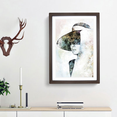 Audrey Hepburn Portrait in Abstract - Picture Frame Painting Print
