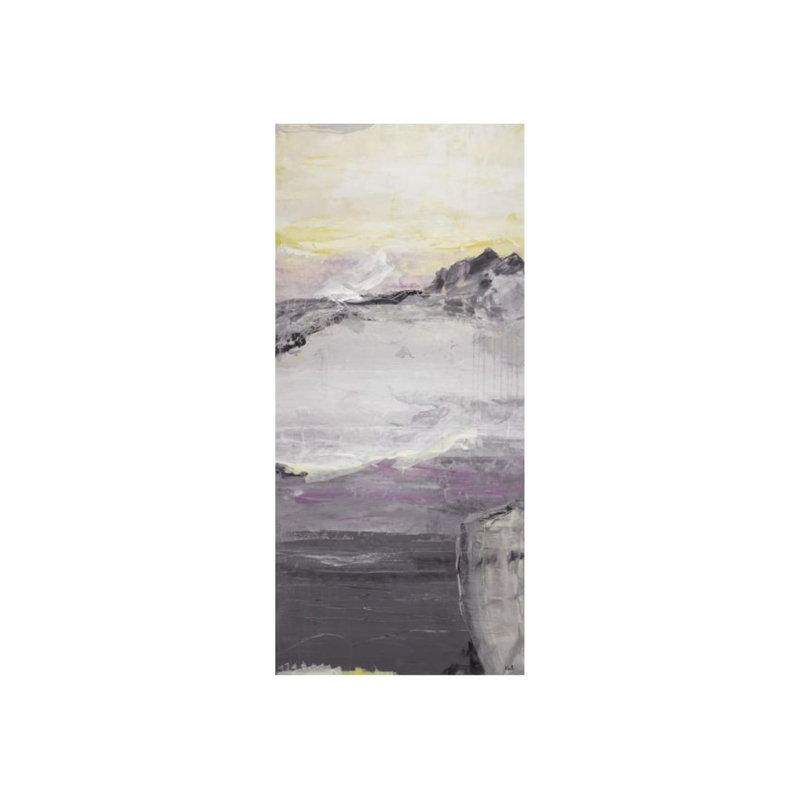 Terra ferme IV par Kyle Goderwis - peinture sur toile tendue, Gel coupé au couteau, H 80 po x l 36 po x P 1,5 po