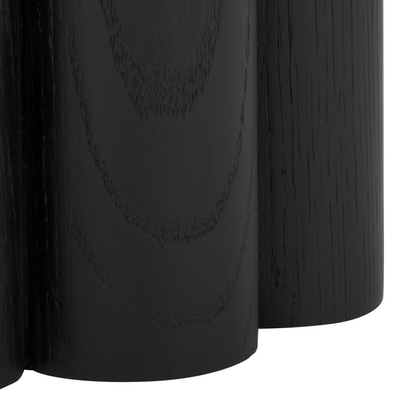 Table d'appoint Elsine, Blanc/Noir
