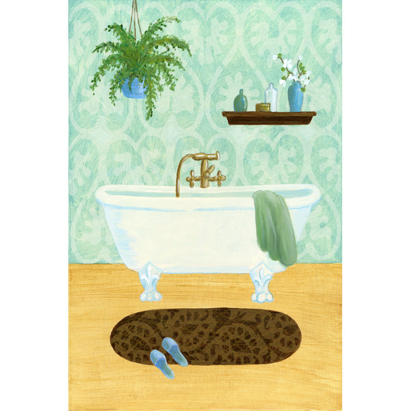 Bath Tranquility I - Painting Print, 76cm H x 51cm W, Wrapped Canvas