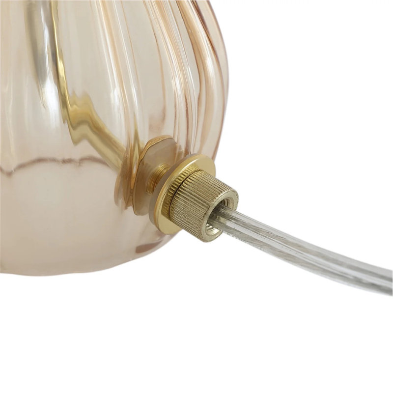  Lampe de table 12 po en verre rétro 12 po