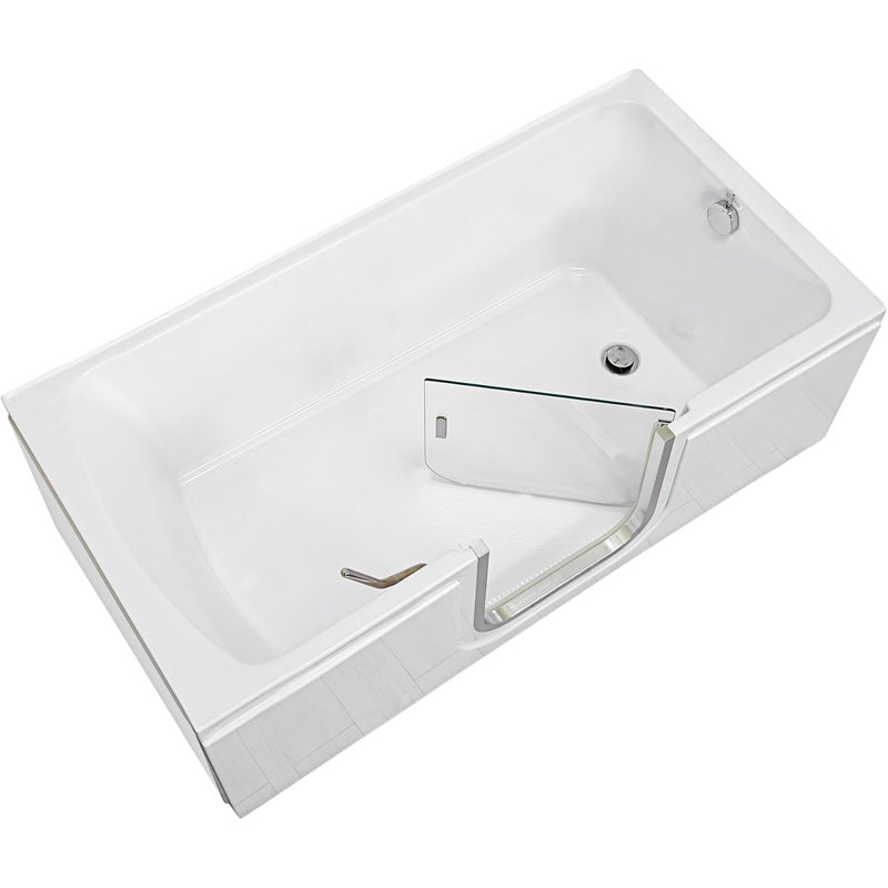 Ella Laydown 32"x72" Soaking Walk-In-Bathtub, Right Drain, Right
