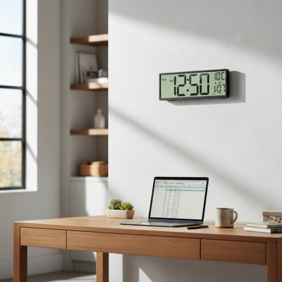 Numerical Electric Tabletop Clock in Black