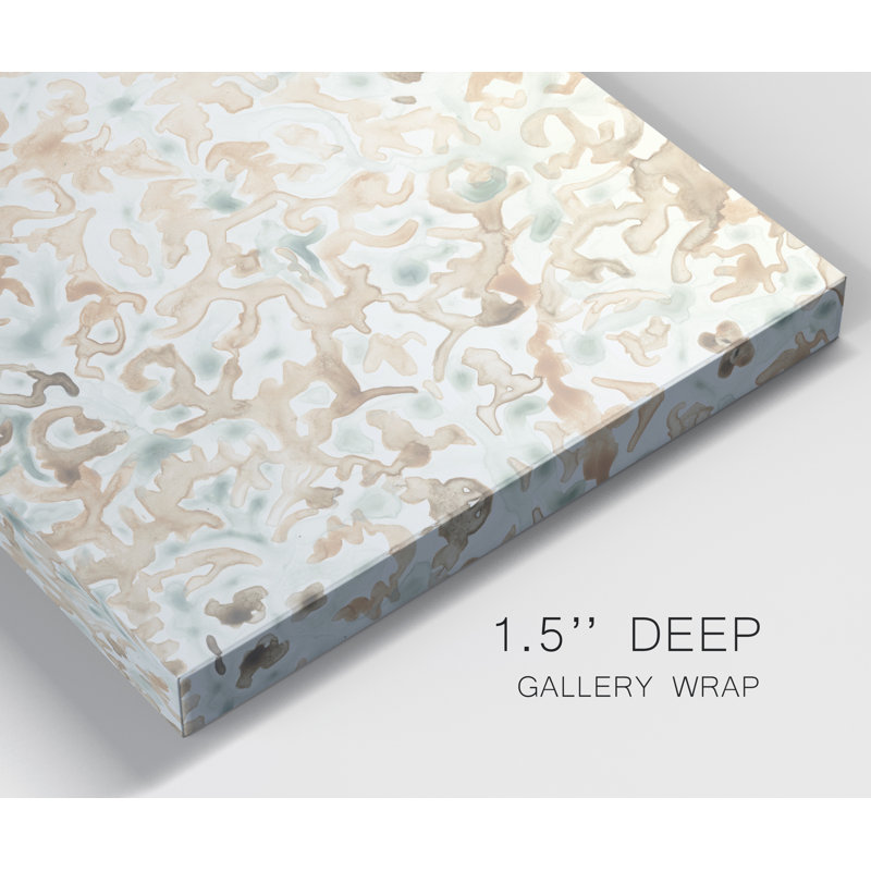 « terre cuite jardin tile ii »-reproduction de peinture sur toile tendue, H 24 po x l 24 po x P 1 po