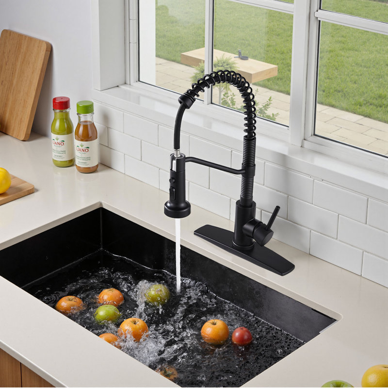Robinet de cuisine avec accessoires FORIUS, Noir
