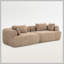 Canapé modulaire en mousse Boneless, canapé modulaire 2 pièces à accoudoirs arrondis de 96 pouces, confort semblable à un nuage, emballage compressé pour une livraison facile-770877527