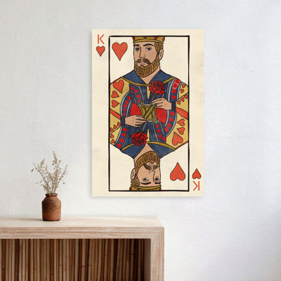 Regal King Of Hearts Classic Traditional Abstract Rose Landscape Nature Wall Art Print