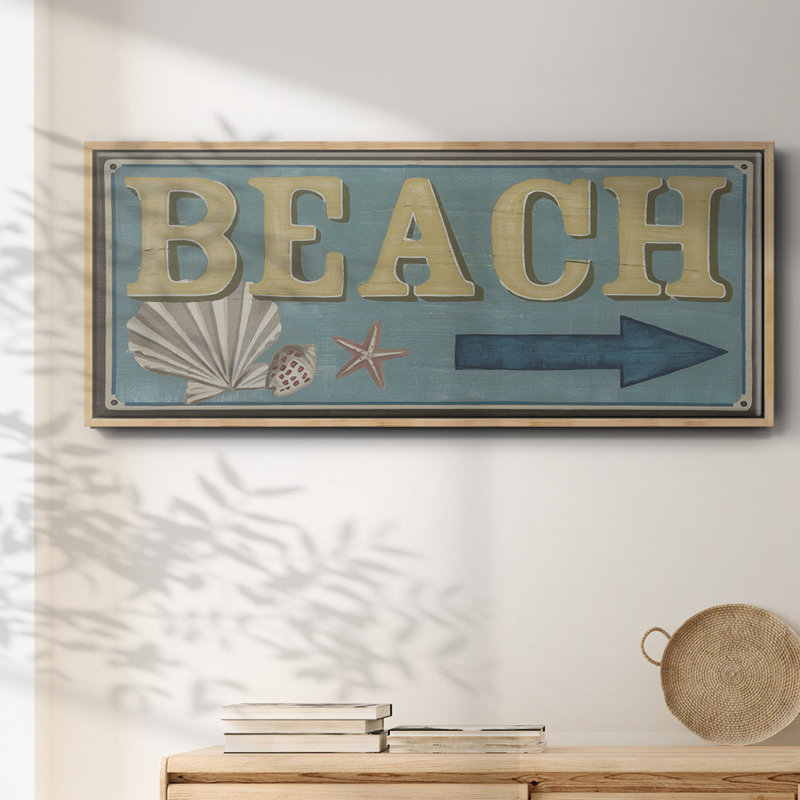 Signes littoraux III - Toile encadrée, H 12 po x l 30 po