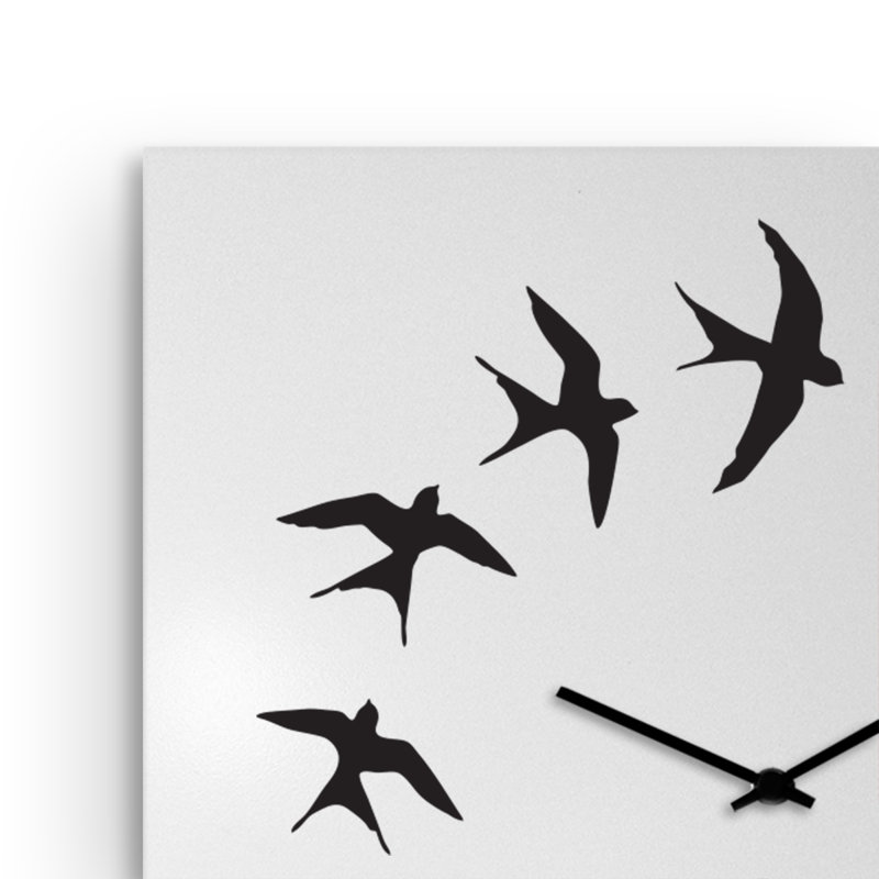 Woodmore Metal Wall Clock, White/Black