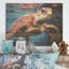 Tortue de mer pastel - panneau de bois sur bois de pin naturel-139063843