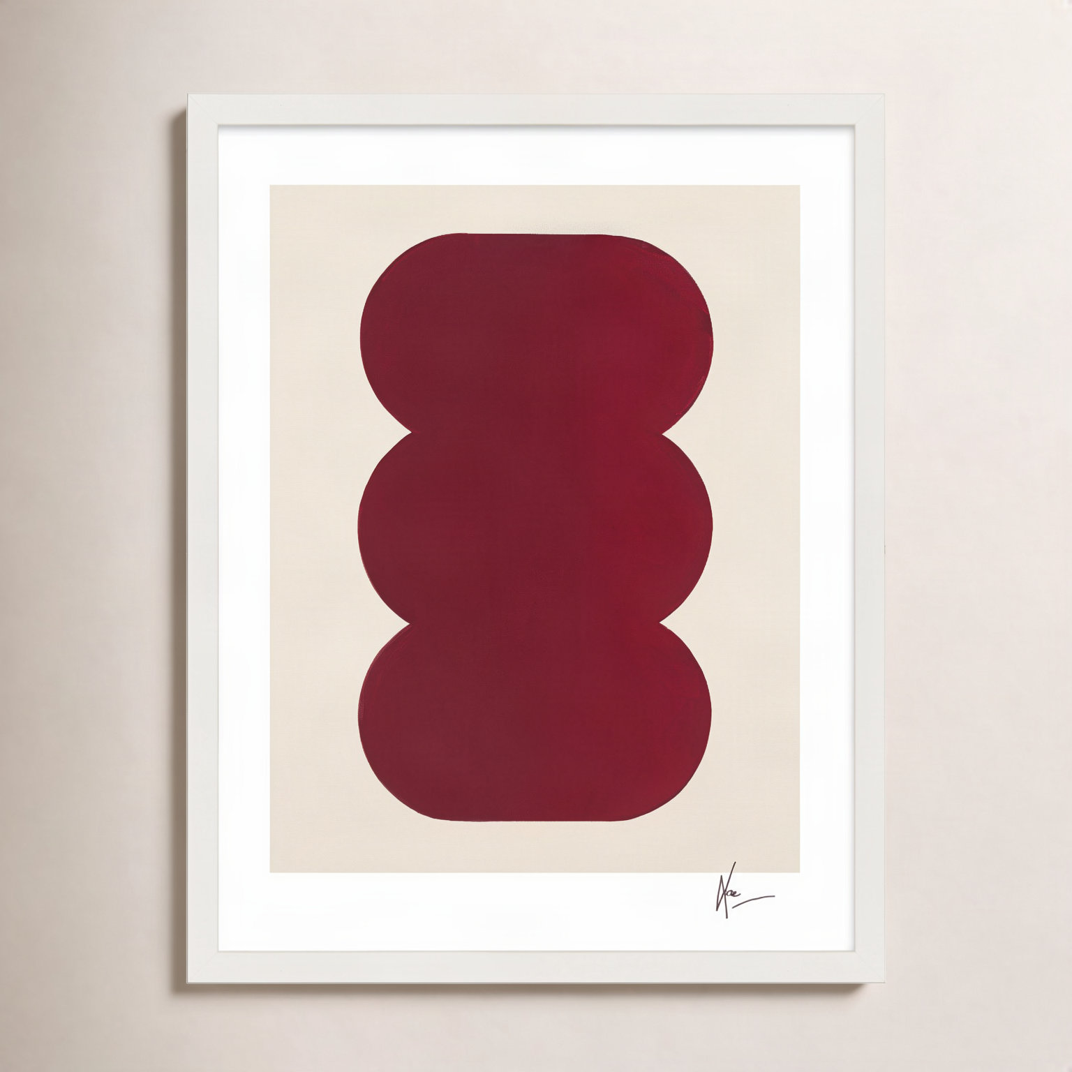 Keyhole 1 by Lee Lessem, 38" H x 30" W x 1.25" D, White Framed
