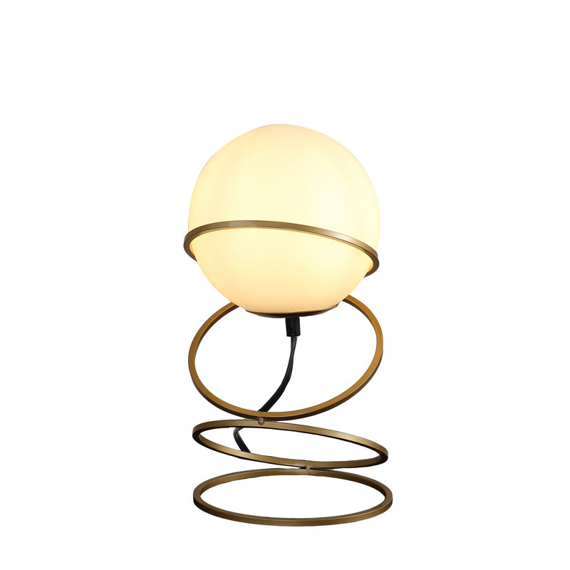 Lampe de table sur pied en métal 13 anneaux