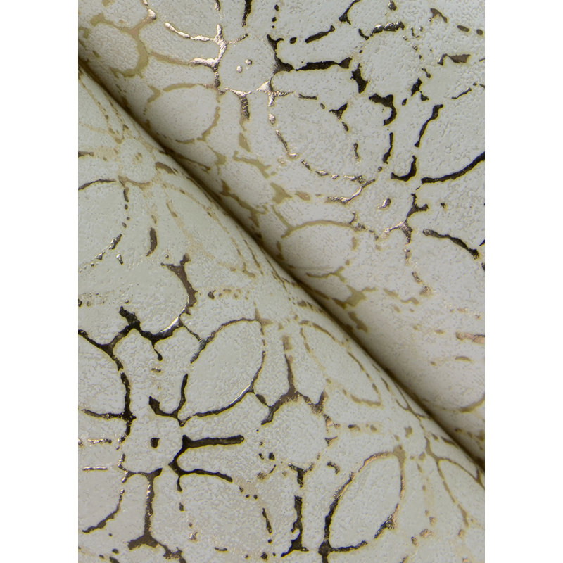 Khauta Metallic Wallpaper Roll, White