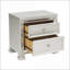 Table de chevet 2 tiroirs Modern Silver