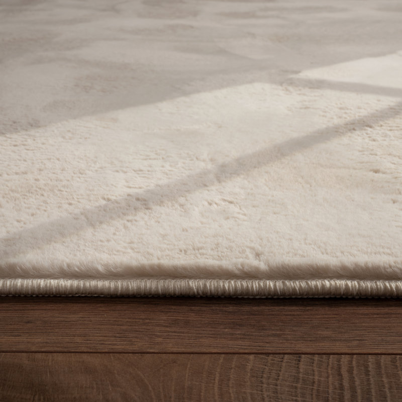 Abbi-Rose Solid Colour Shag Area Rug, Oval 150 x 170cm