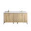 Chêne d'Atlanta 72 po X P 22 po Meuble-lavabo double en D -108734106