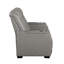 Ensemble de salon inclinable 3 pièces en cuir gris Paylor