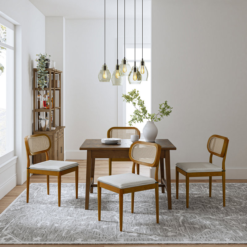 Amadou 19.25'' H Linen Upholstered Side Chair, Acorn
