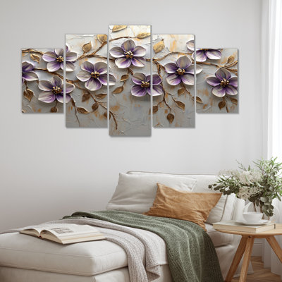 Purple Blooming Lilac Harmony - Lilacs Wall Art Set