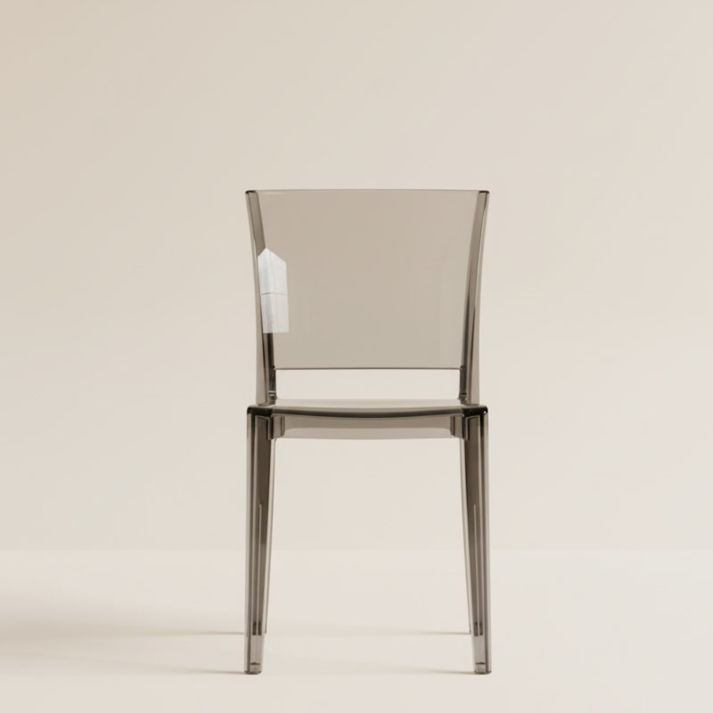 Chaise d'appoint de salle à manger Cristalia, Fume