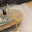 Oval Shaped Glass Coffee Table Modern Design-864455995