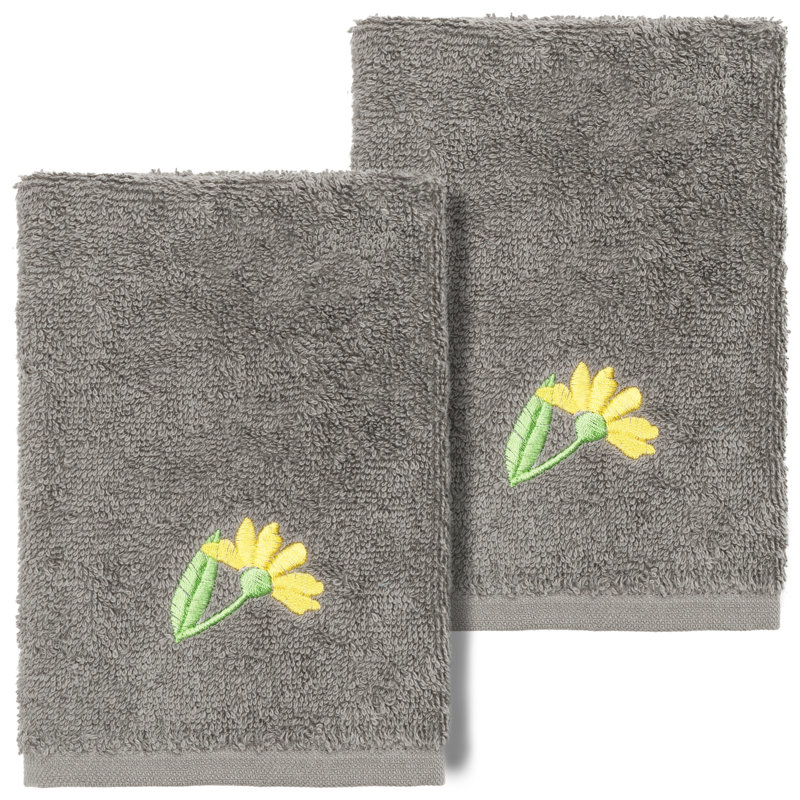 Essuie-mains 100% coton DAISY, Gris foncé