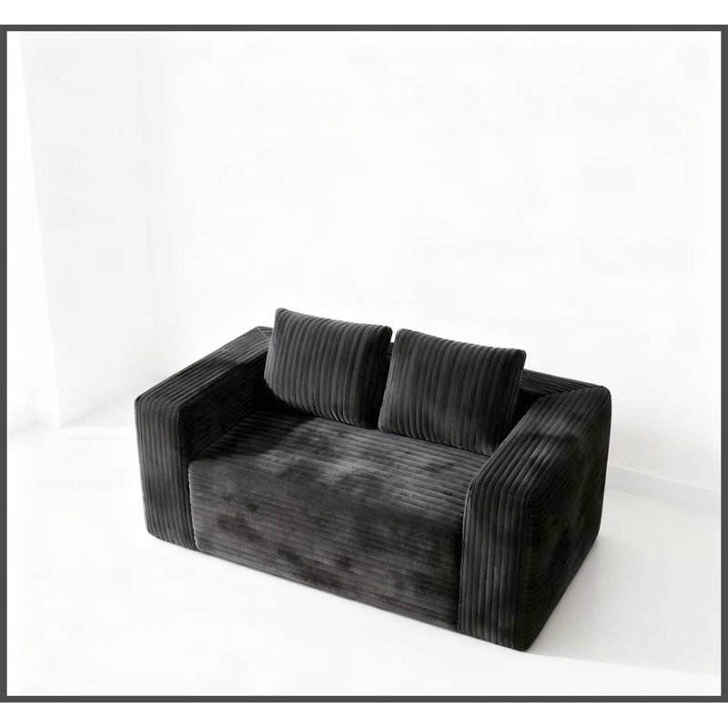 Canapé-lit Cloud dans une boîte, canapé 2 places sans os, canapé en velours côtelé à assise profonde confortable, comprimé, sans assemblage, mousse à mémoire de forme, petits lits modernes pour petits espaces, appartement