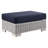 Conway Outdoor Patio Wicker Rattan Ottoman-433740879