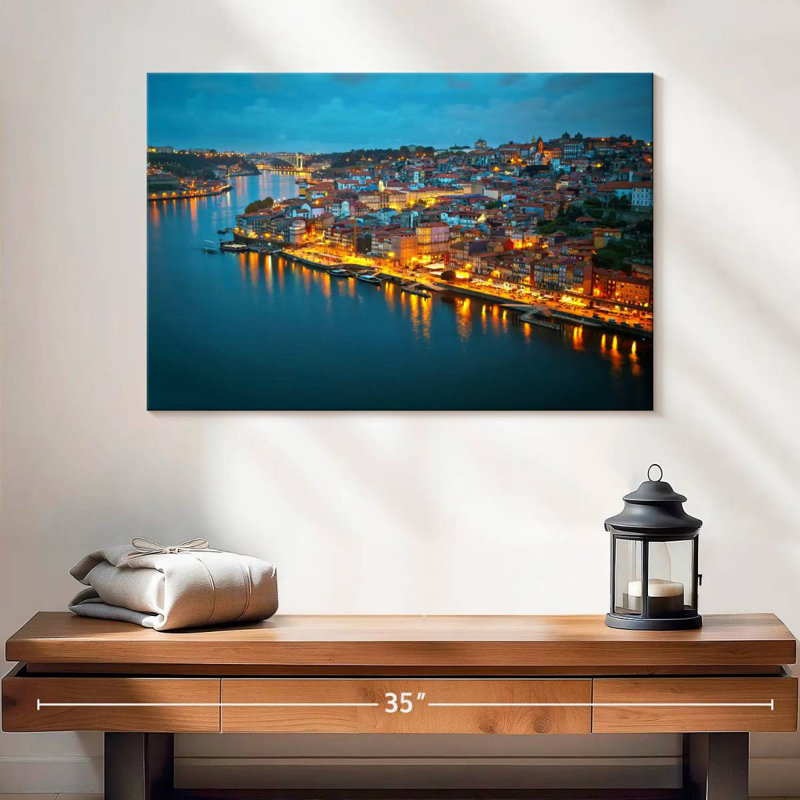 Lumières du port de Nicci Porto, H 16 po x l 24 po
