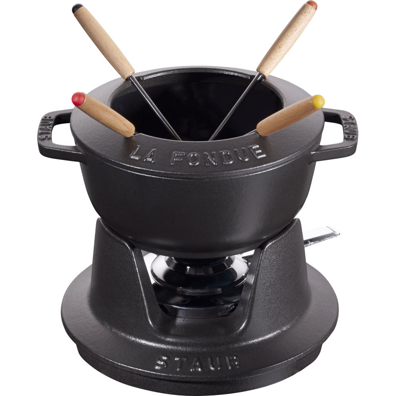 STAUB Cast Iron Fondue Set 1.7 L, 16cm, Black