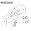 Meuble-lavabo simple 35,4 po avec plateau en faux marbre Isenbert