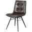 Chaises de salle à manger à dossier brun (4) - Chaise d'appoint Mid-Century avec pieds à support en bronze (4)