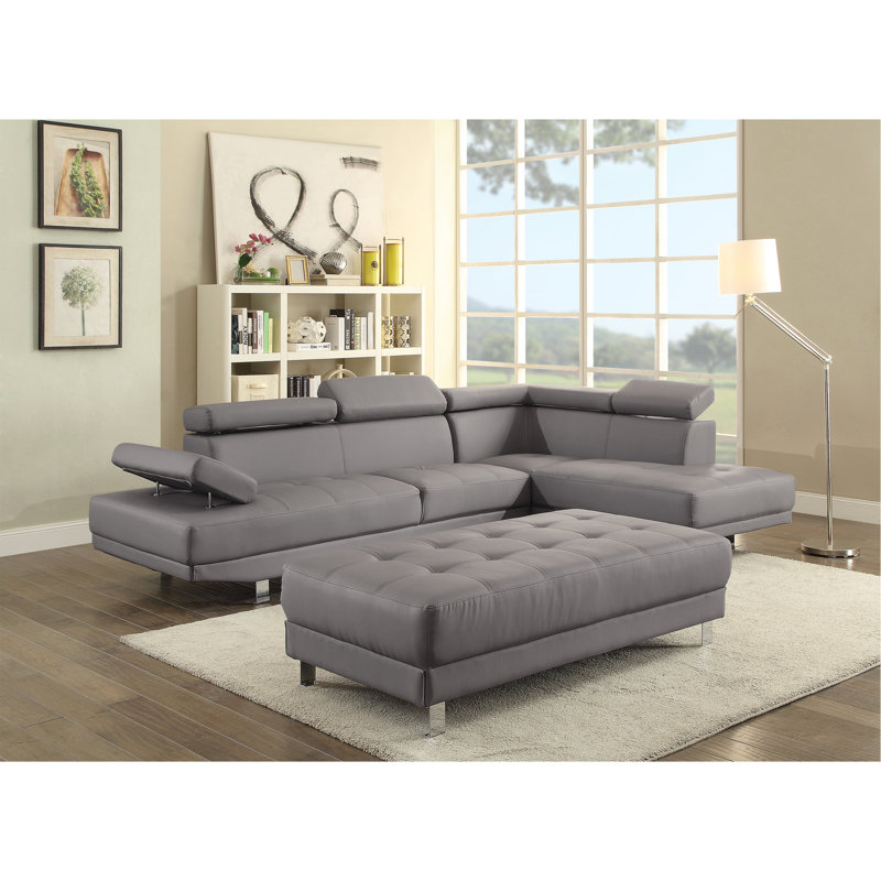 Canapé modulaire Riveredge (sans repose-pieds), gris, Gris
