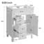 Meuble-lavabo 24 po avec lavabo en céramique, petite armoire de salle de bain moderne, 2 tiroirs et tablette réglable